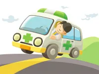 Cartoon Ambulance Slide image
