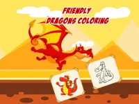 Friendly Dragons Coloring image